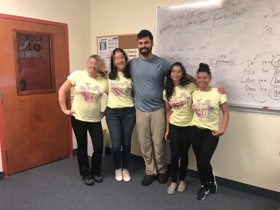 John teaching English abroad