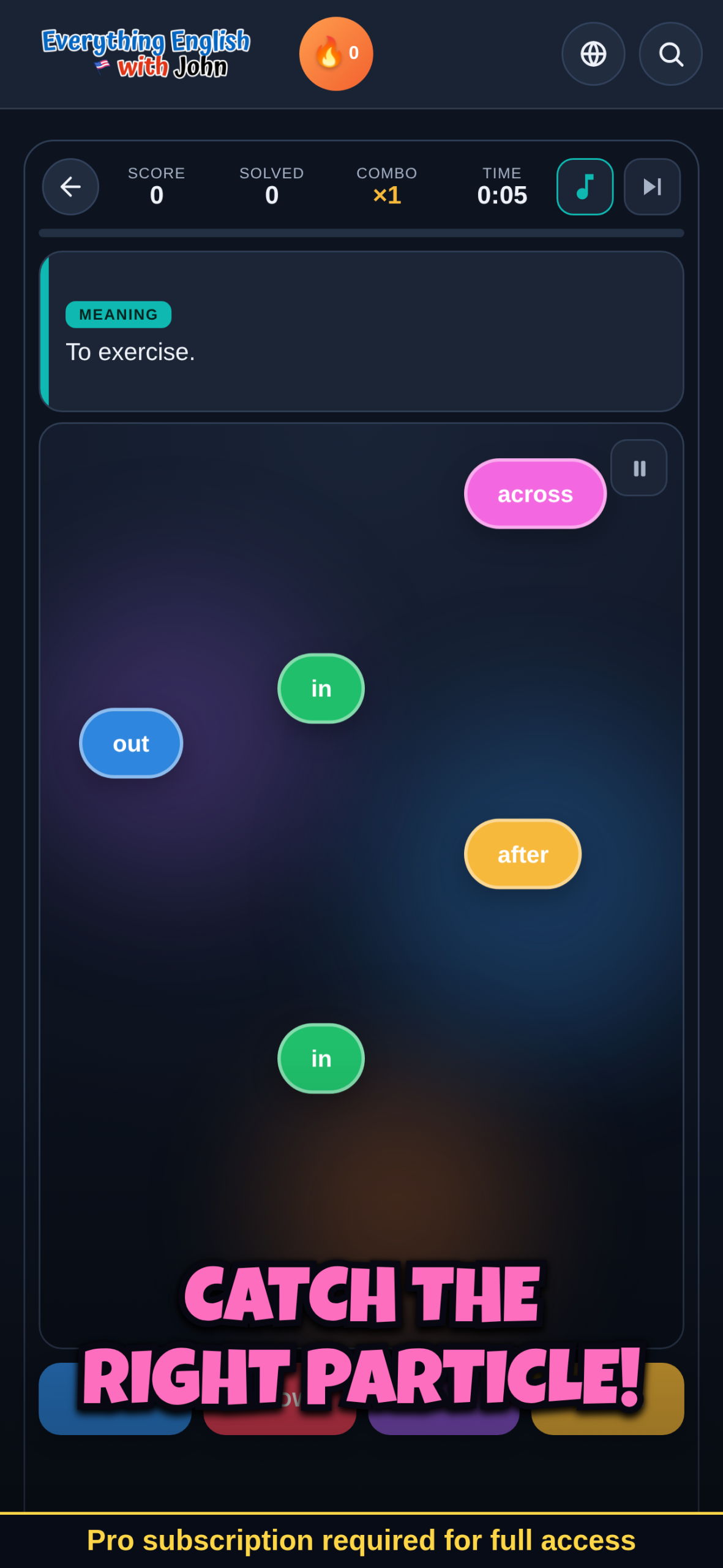 Catch the Particle game screen