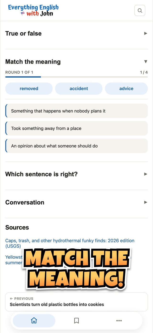 Match the meaning practice